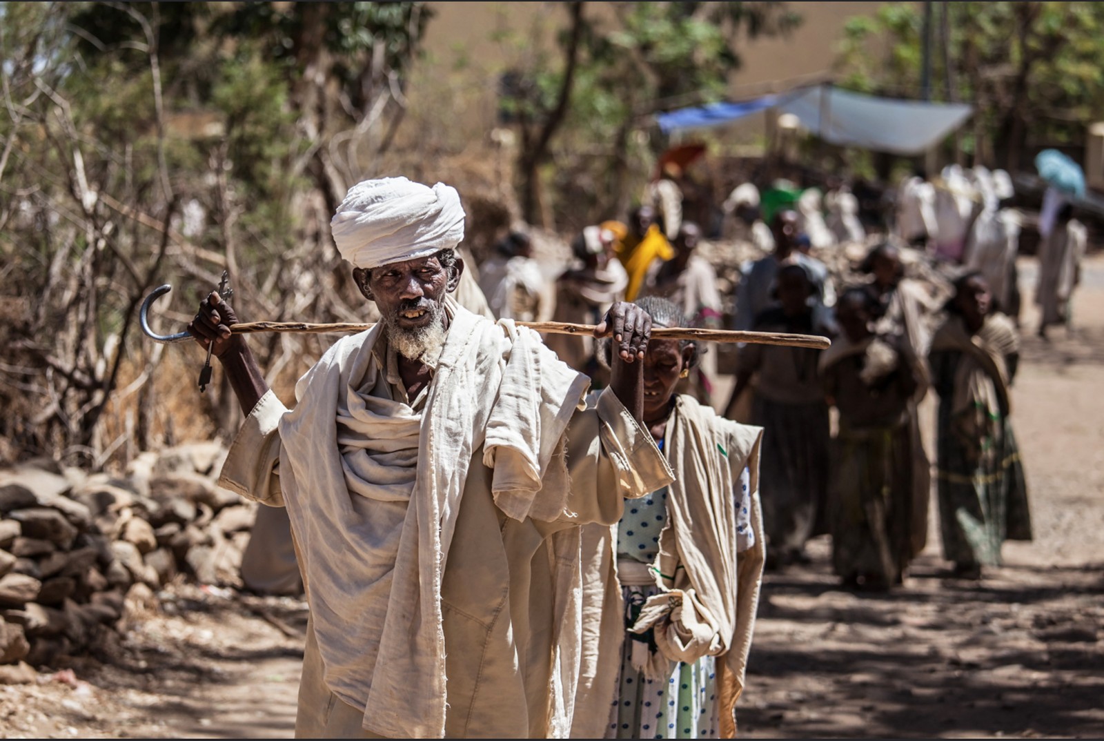 Ethiopie, Marche de pélerins 