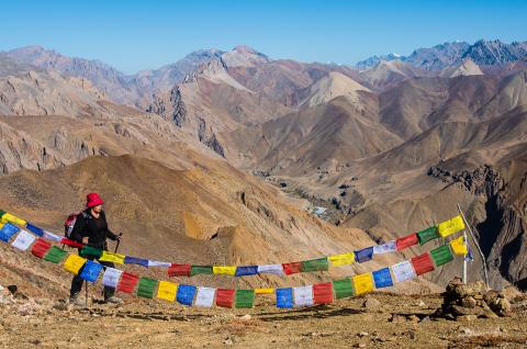Passage d’un col himalayen au Ladakh-Zanskar en Inde