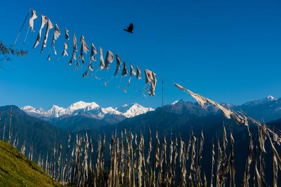 Vue sur le Kangchenjunga à Pelling au Sikkim en Inde