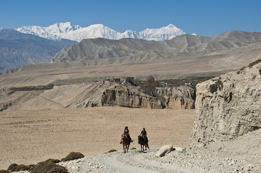 Tsarang (aussi appelé Charang) à 3 560 mètres, Mustang © David Ducoin