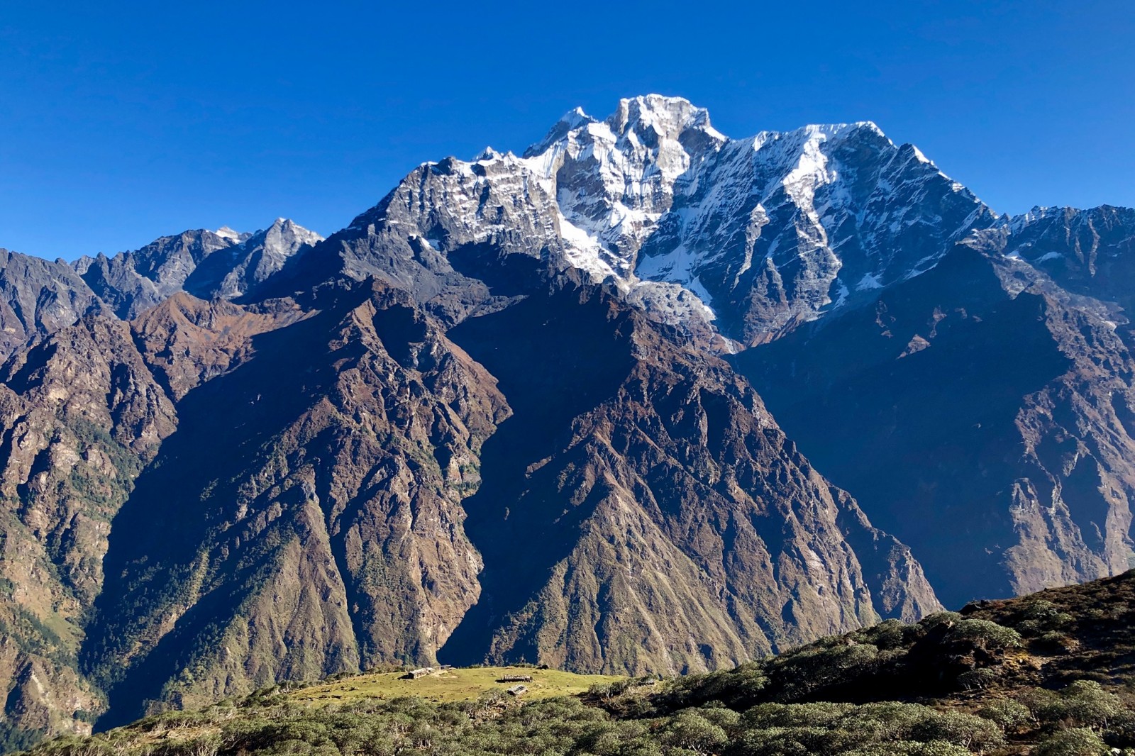 Paysage du village de Thame, Khumbu