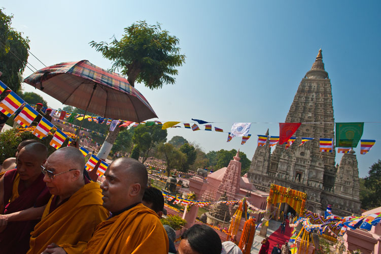 Rassemblement bouddhiste à Bodhgaya