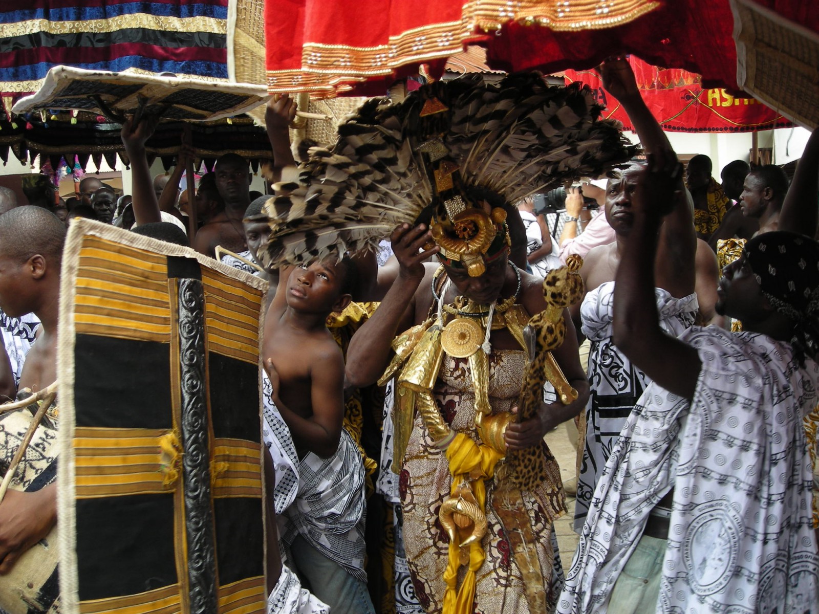 Dignitaires ashanti lors des festivités de l'Akwasidae