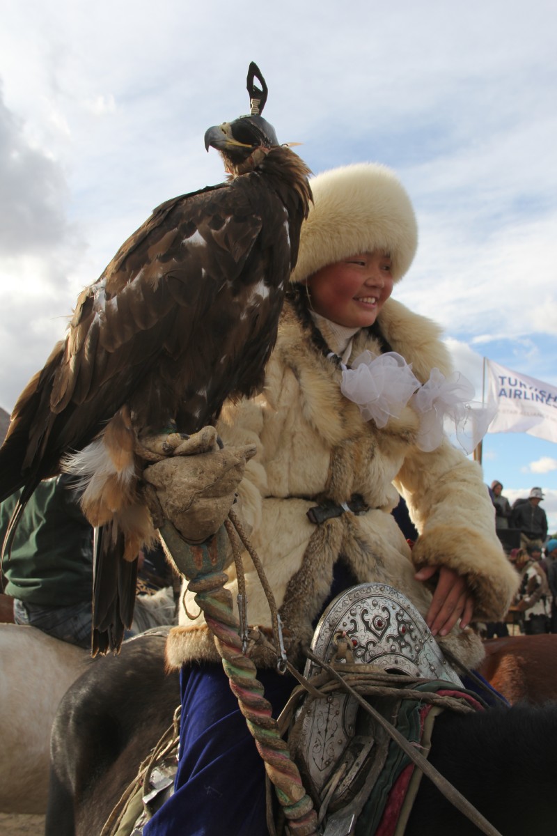 Chasseur à l'aigle kazakh de l'Altaï mongol