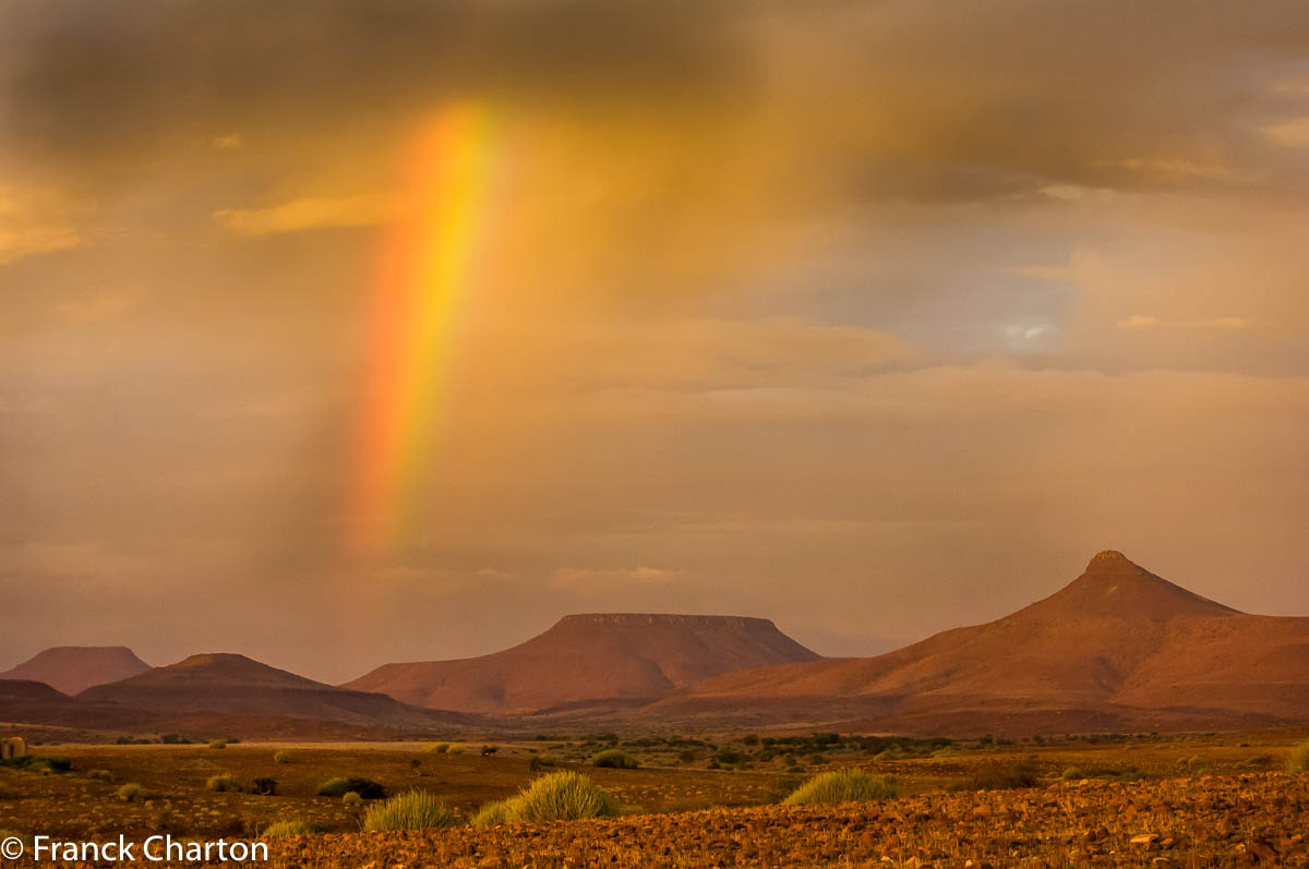 Le Damaraland est une zone de transition complexe et vallonnée, entre la côte des squelettes et les plateaux du centre, ou se dressent les kopje. 
