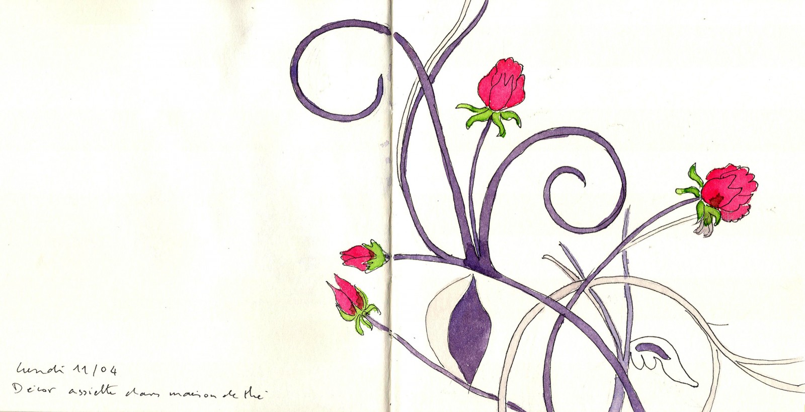 Roses dans un jardin persan