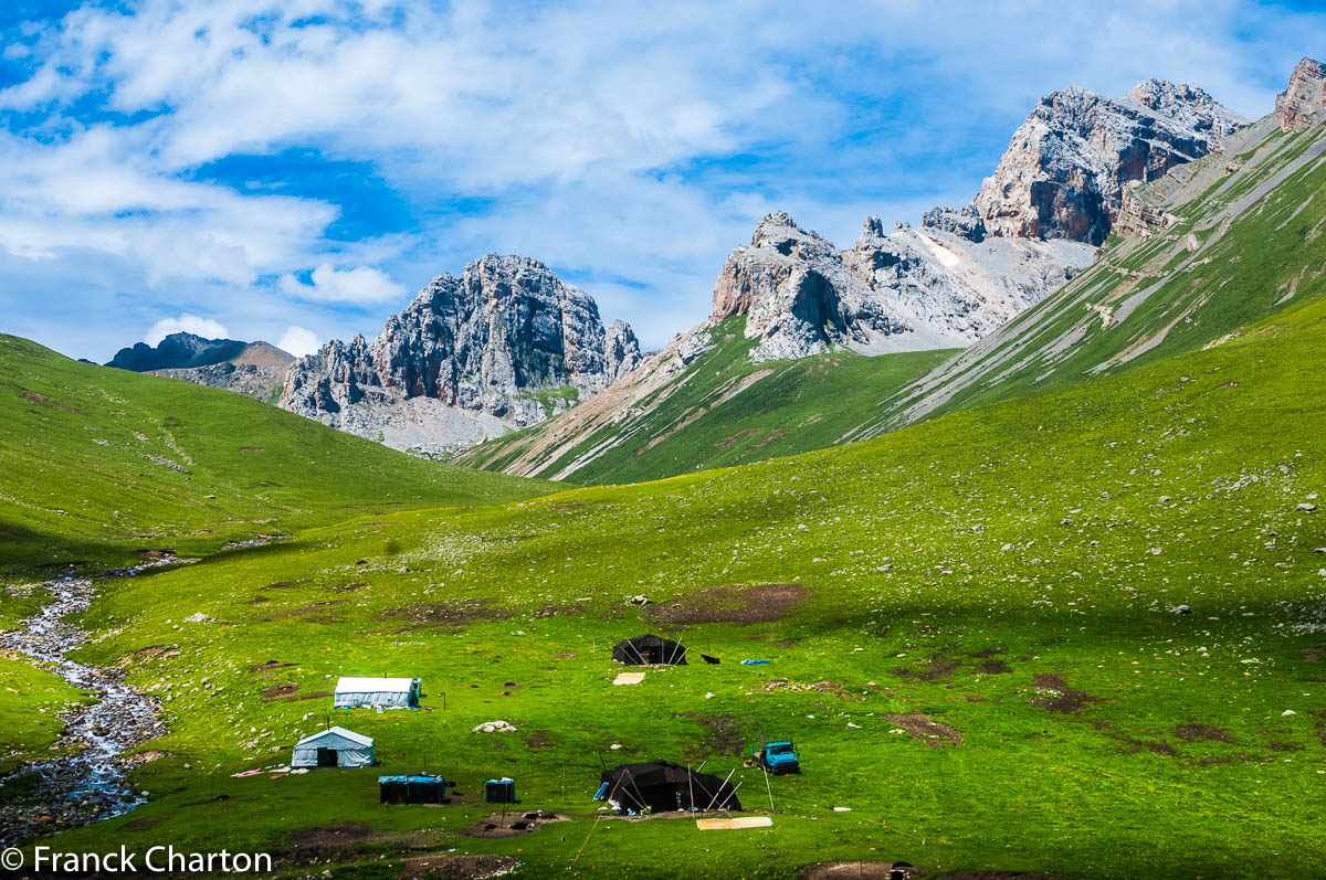 Qinghai, campement de nomades