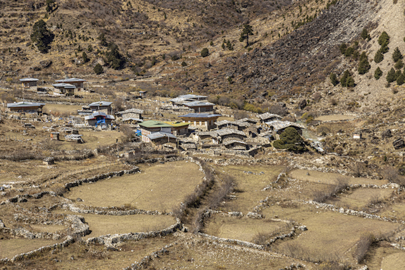 Village montagnard au bhoutan