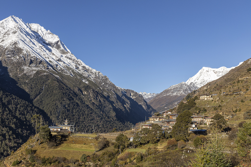 Village montagnard au bhoutan