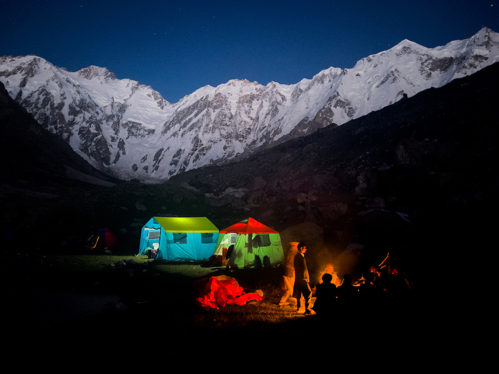 Camp de nuit au Nanga Parbat