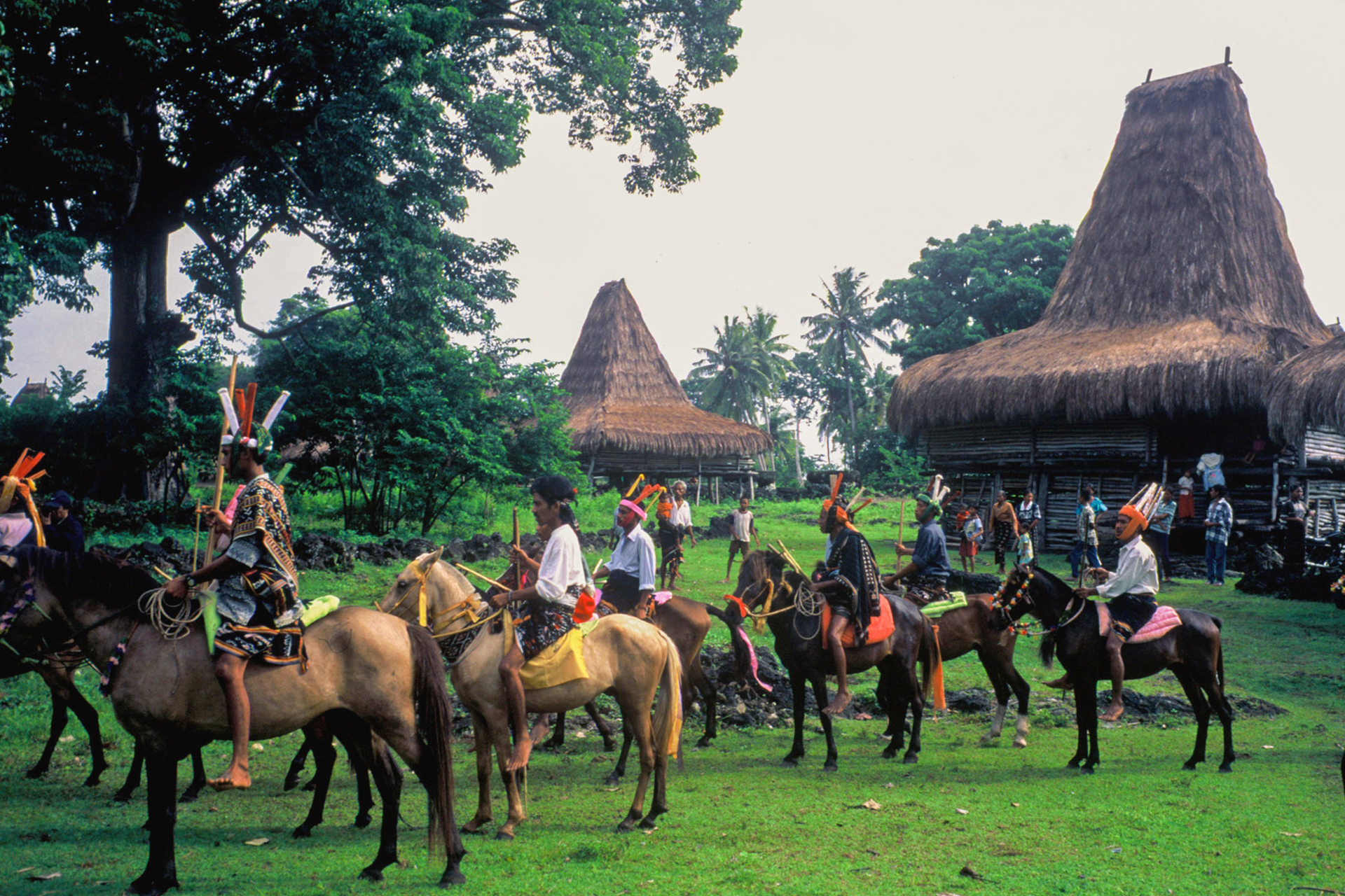 Villageois de l'île de Sumba à la fête de Pasola