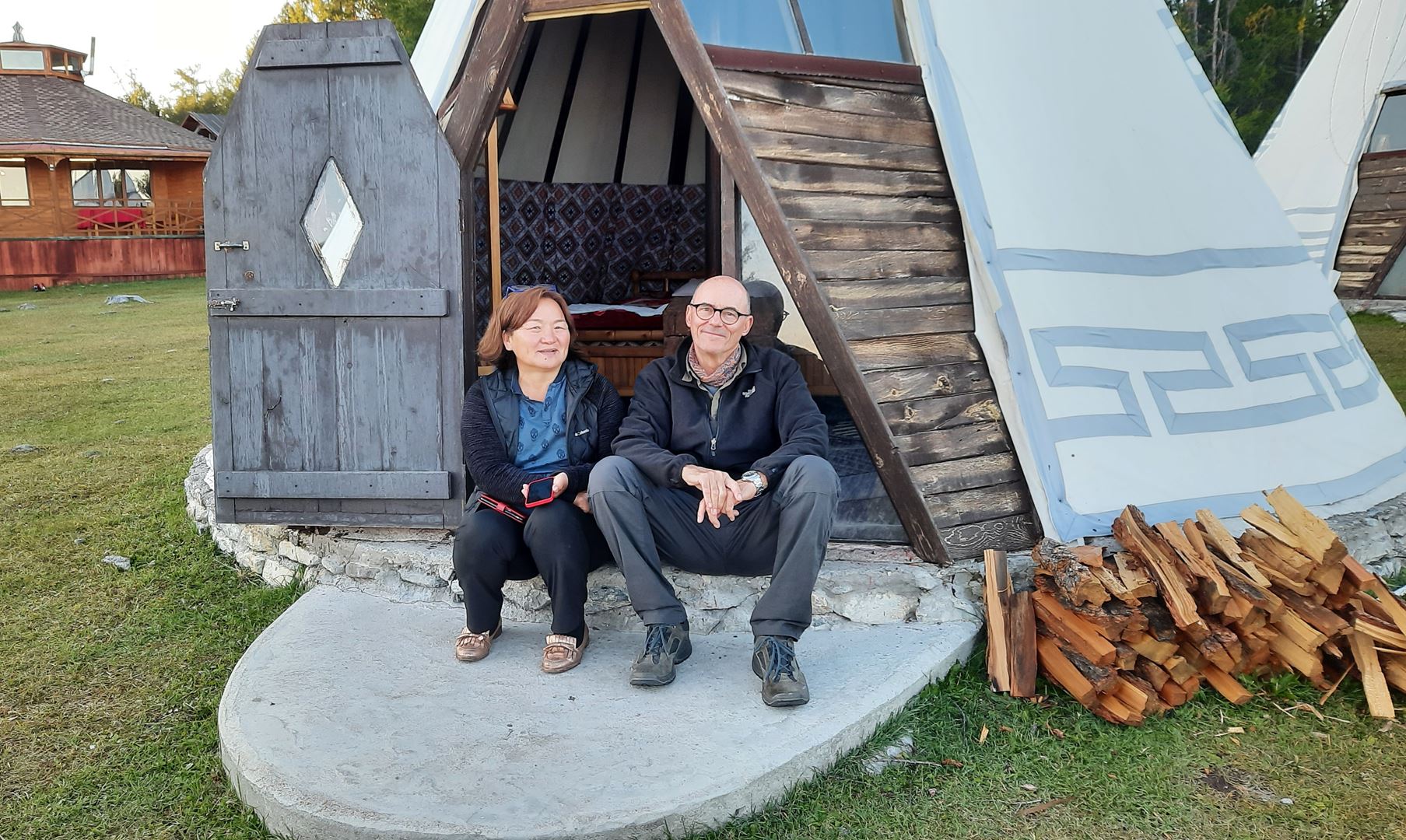 Pierre Ramaut en Mongolie avec Nara Daash