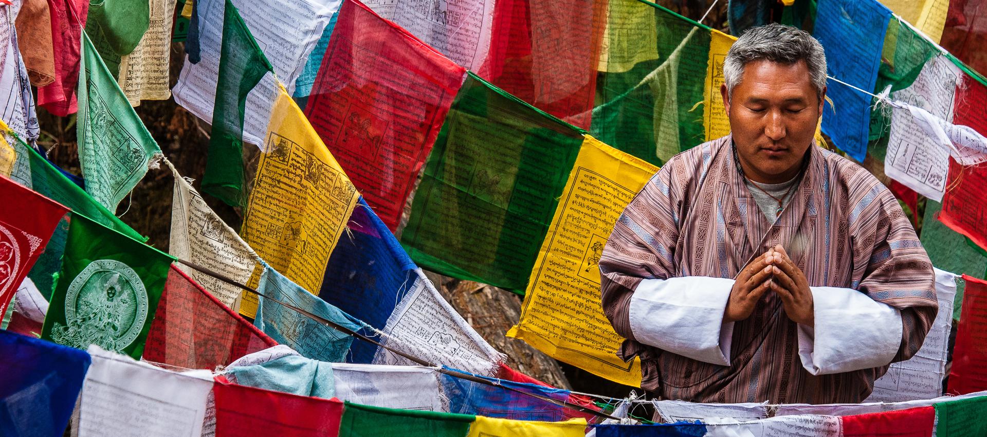 Prière au Bhoutan