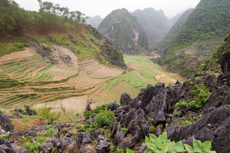 Paysages karstiques du Vietnam