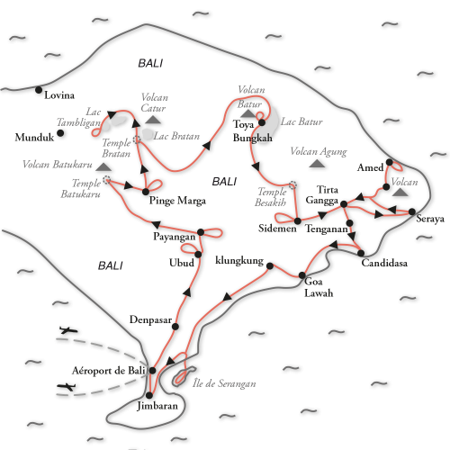 Carte Immersion à Bali lors des grandes fêtes de Galungan et Kuningan 