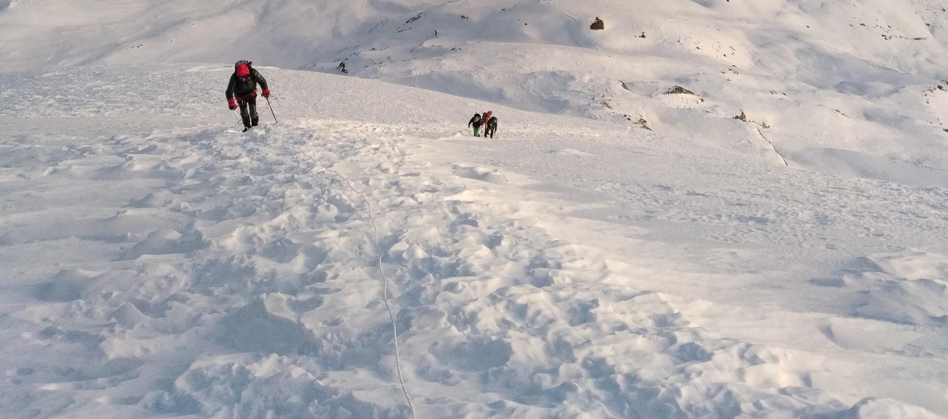 Ascension du Thorong peak