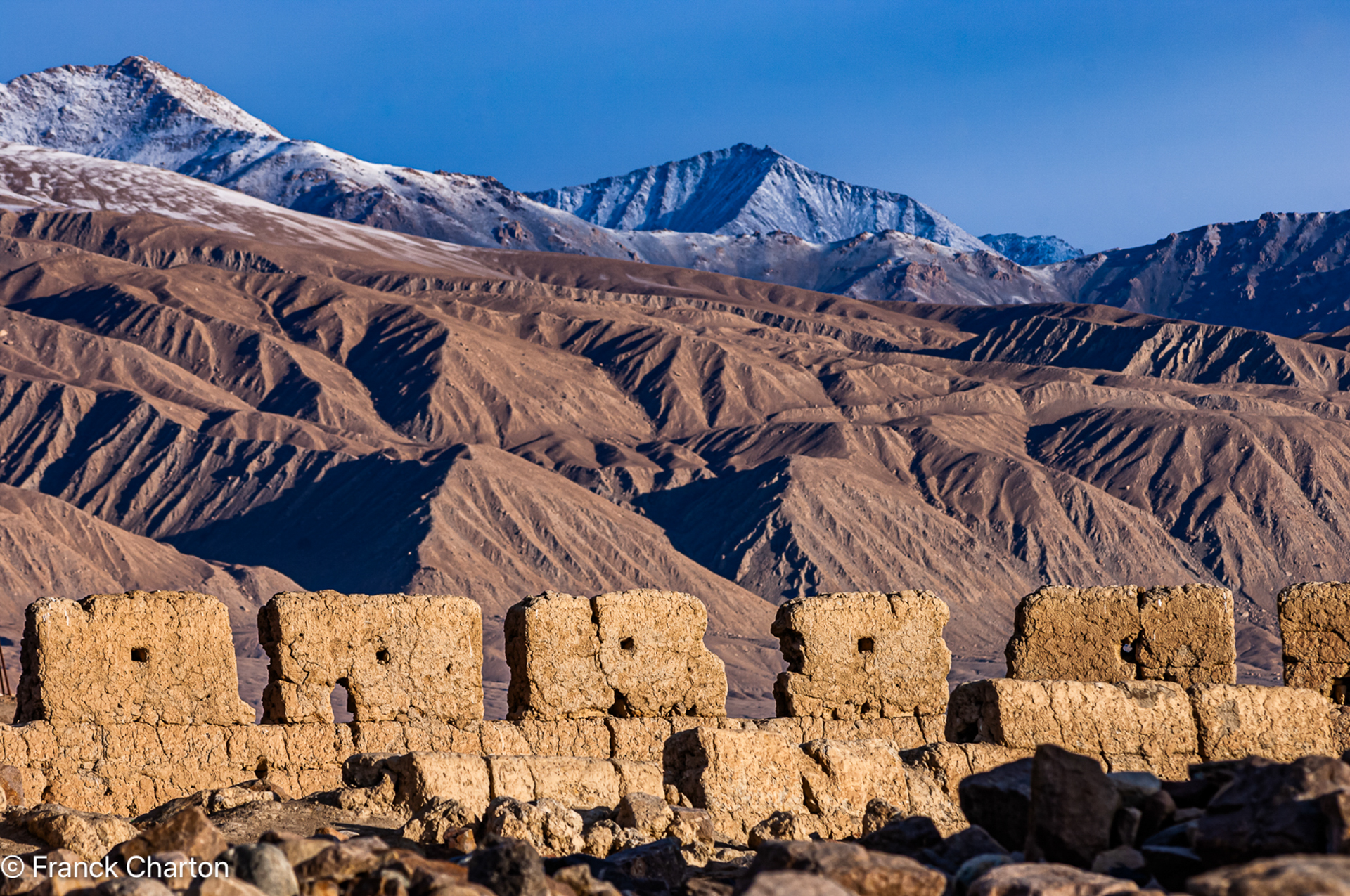  Paysage de la région de Tashkorgan, au sud-ouest du Xinjiang, près des frontières avec le Pakistan et le Tadjikistan. Copyright : Franck Charton
