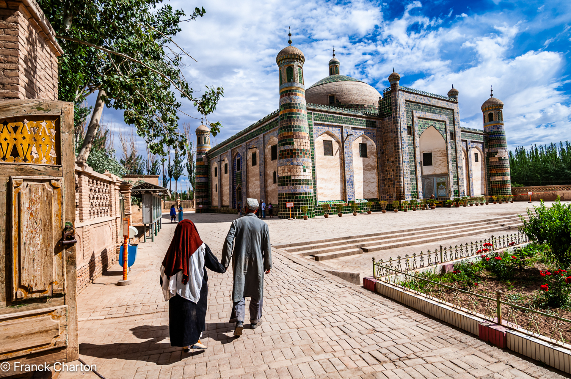 Mausolée d’Abakh Khoja, près de Kashgar, au sud-ouest du Xinjiang. Copyright : Franck Charton
