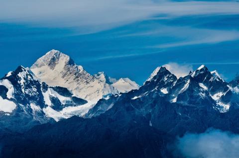Vue sur le Makalu dans la région du Kangchenjunga au Népal