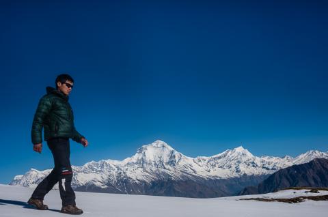 Vue sur la chaîne de l'Himalaya