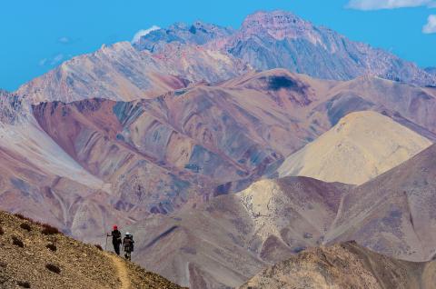 Trek entre Phuktal et la lac Tsomoriri au Ladakh Zanskar en Inde