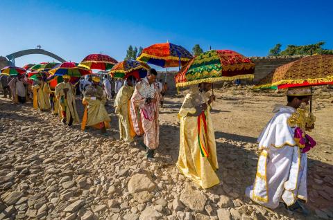 Procession de Timkat en Abyssinie Procession de Timkat en Abyssinie