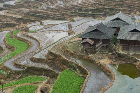 Randonnée vers les rizières en terrasses de Jiabang au Guizhou oriental