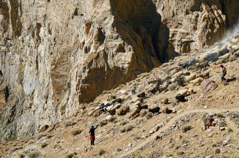 Rencontre bergers wakhis de Shimshal au Pamir