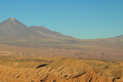 Vue des gorges du diable dans la vallée de la lune près de San Pedro de Atacama au Chili