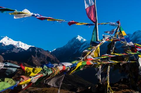 Belvédère de Dzongri pendant le trek du Gocha-la au Sikkim en Inde