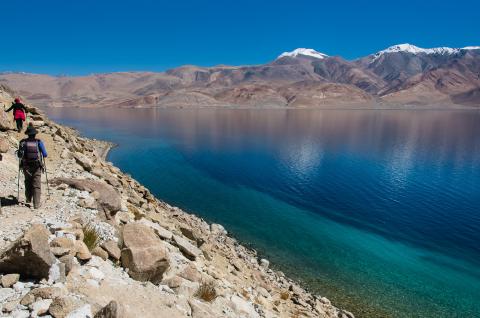 Lac Tsomoriri au Rupshu Changtang au Ladakh en Inde