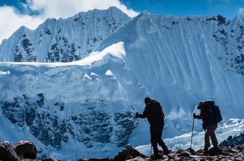 Le col du Jarihuanaco pendant le trek de la haute route de  l’Ausangate au Pérou