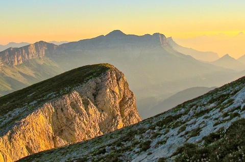 Trekking avec un lever de soleil au grand Veymont