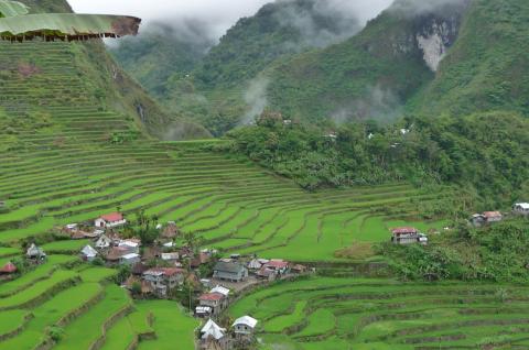 Trek vers les rizières en terrasses de Batad dans les montagnes de la Cordillera