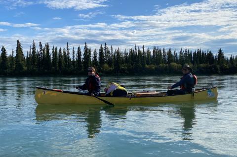 Au Canada en canoë sur la riviere yukon