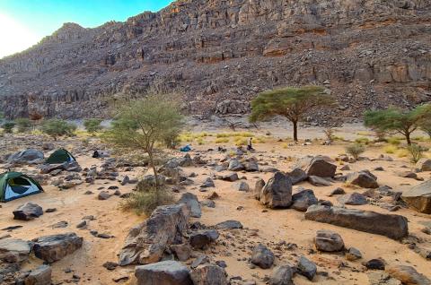Bivouac dans l'oued Djerat