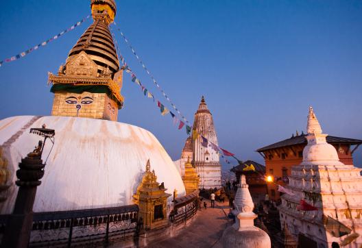 Temple de Soyambunath temple près de Katmandou au Népal