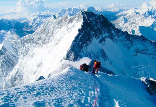 Expédition au Lhotse, vue de l'Everest