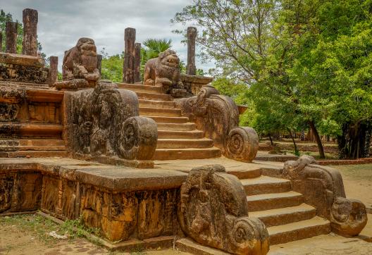 Trek vers le site archéologique de Polonnaruwa au centre de Ceylan