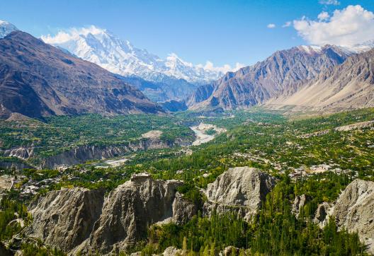 Randonnée Karimabad vue Rakaposhi au Gilgit Baltistan