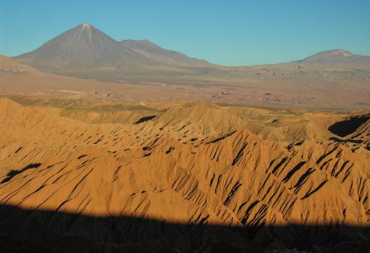 Vue des gorges du diable dans la vallée de la lune près de San Pedro de Atacama au Chili