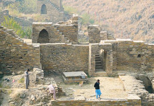 Découverte art Gandhara à Takht-i-Bahi Pakistan Taxila
