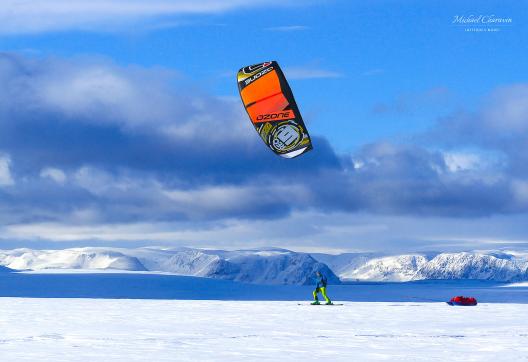 Voyage et snowkiter à Beverlag