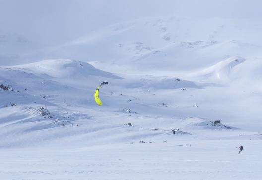 Voyage et pratique du snowkite en Norvège