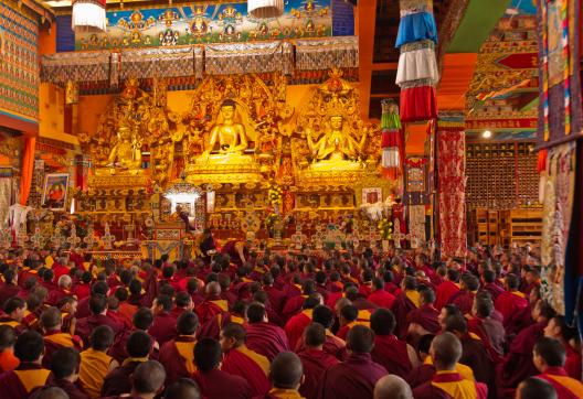 Cérémonies religieuses au Tibet oriental en Chine