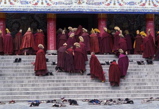Monastère au Tibet oriental en Chine