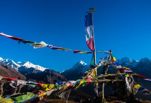 Belvédère de Dzongri pendant le trek du Gocha-la au Sikkim en Inde