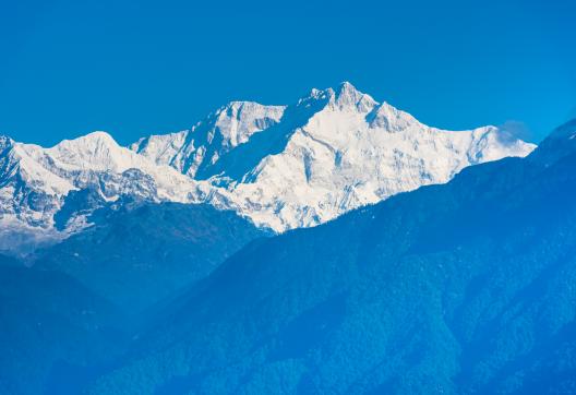 Vue sur le Kangchenjunga à Pelling au Sikkim en Inde