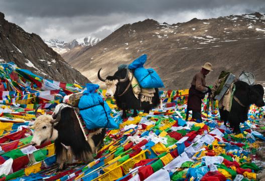 Col du Dolma la à 5636 m sur le mont Kailash au Tibet en Chine