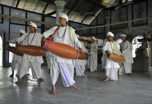 Voyage vers des moines vaishnavites de l'île de Majuli en Assam